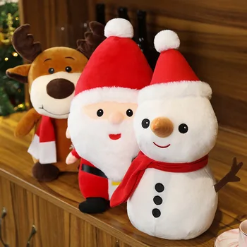 Naujas Mielas Kalėdų Senelio Elnių, Sniego Pliušinis Žaislas Kalėdų Dovana Partija Siųsti Mergaitės