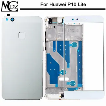Naujas P10 Lite Korpuso Dangtelis Huawei P10 Lite Galinį Dangtelį + LCD Rėmas Galinis Vidurinis Rėmas Skydelis Pilnas Korpusas Atveju Dalis