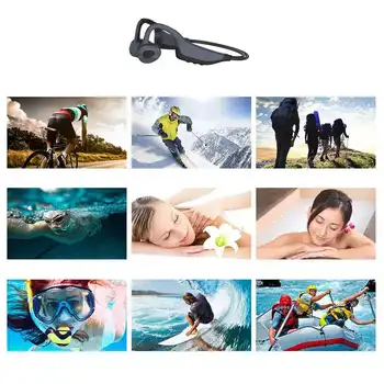 Naujas Plaukti Kaulais, Ausinės Bluetooth, Belaidės Ausinės 16GB MP3 Muzikos Grotuvas Vandeniui Ausinių Fitneso Sporto laisvų Rankų įranga