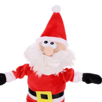 Naujas Pliušinis Kalėdų Santa Lėlės Pet Kramtyti Žaislas Kalėdų Eglutė Pakabukas Vaikams Pirštu Elastinga Augintiniai Tiekimo Žaislas
