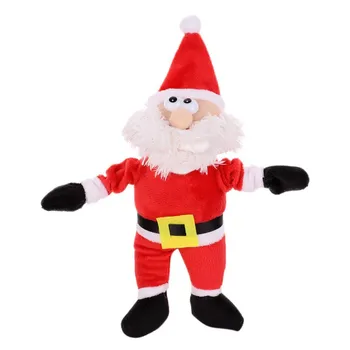 Naujas Pliušinis Kalėdų Santa Lėlės Pet Kramtyti Žaislas Kalėdų Eglutė Pakabukas Vaikams Pirštu Elastinga Augintiniai Tiekimo Žaislas