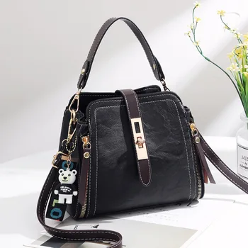 Naujas ponios maišelį, mada, retro kibirą krepšys krepšys ponios rankinėje animacinių filmų pakabukas pečių maišą