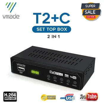 Naujas Skaitmeninės TV imtuvą DVB T2 antžeminis imtuvas H. 264 dekoderis DVB T2 TV imtuvo palaikymas USB WIFI 