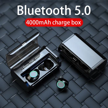 Naujas TWS Ausinės Belaidės Ausinės Bluetooth 5.0 LED Maitinimo laisvų Rankų įranga su Ekranu Triukšmo Panaikinimo HIFI Muzikos Ausinių 4000mah Su Mic