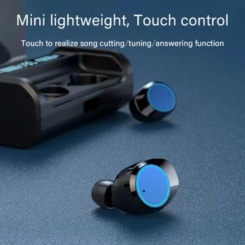 Naujas TWS Ausinės Belaidės Ausinės Bluetooth 5.0 LED Maitinimo laisvų Rankų įranga su Ekranu Triukšmo Panaikinimo HIFI Muzikos Ausinių 4000mah Su Mic