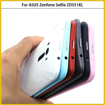 Naujas ZD551KL Galiniai Būsto Atveju, ASUS Zenfone Selfie ZD551KL Plastiko Baterijos, Galinio Dangtelio Durų Pakeitimas Šoninis Mygtukas