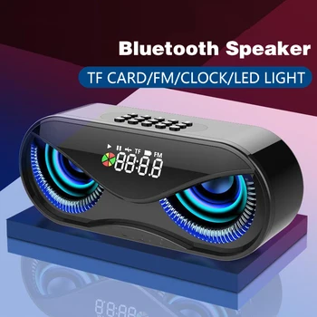 Naujausias Pelėda, akių Dizaino M6 Nešiojamą Belaidį Bluetooth Garsiakalbį Stereofoniniai Erdvinio garso Garsiakalbis su FM Radijo Žadintuvas AUX TF