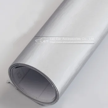 Naujausias sidabrinė Metallic Šlifuoto Aliuminio Vinilo automobilių Apvyniokite Plėvele automobilių lipdukas auto folijos apdaila