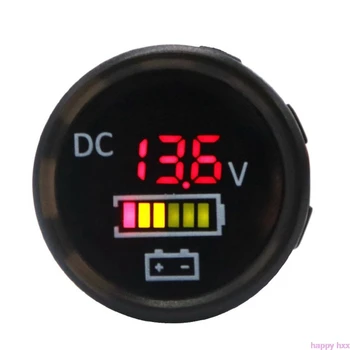 Nauji DC 12V/24V Automobilinis Valtis Voltmeter Battery Monitor IP67 atsparus Vandeniui LED Įtampos Indikatorius