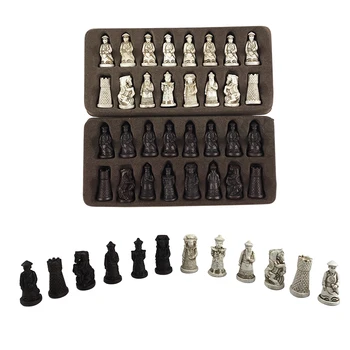 Nauji Šachmatai Šachmatų lentą Medinis Kavos staliukas Antikvariniai Miniatiūriniai Šachmatų Lenta Vienetų Perkelti Langelį Nustatyti Retro Stiliaus tikroviška Žaidimo Yernea