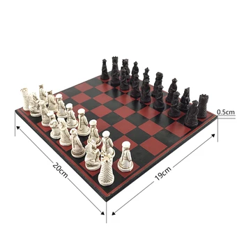 Nauji Šachmatai Šachmatų lentą Medinis Kavos staliukas Antikvariniai Miniatiūriniai Šachmatų Lenta Vienetų Perkelti Langelį Nustatyti Retro Stiliaus tikroviška Žaidimo Yernea
