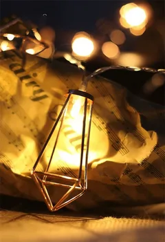 Naujovė Pasakų Žibintai Aukso Metalo Styginių Šviesos Akumuliatoriaus LED Šalies žiburiai, Namų Dekoro Kiemo Atostogų Helovinas Vestuvės Apdaila