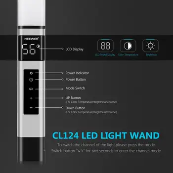 Neewer Šviesos Lazdelė Handheld LED Vaizdo Šviesos Stick Fotografija Apšvietimo Rinkinys su Barndoor/Remote Control/Atlikti Maišelis 3200K-5600K