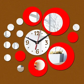 Nekilnojamojo pardavimas naujų 3d kristalų laikrodžių modernaus dizaino, prabangus veidrodis, sieninis laikrodis apskrito kambarį kvarcas, akrilas