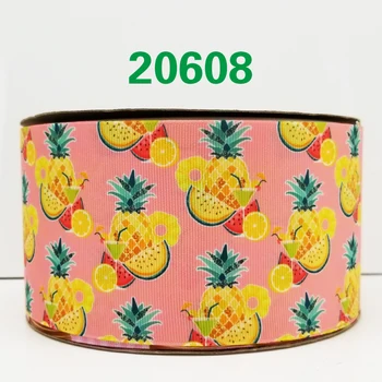Nemokamas pristatymas 2018 naują atvykimo 50yards animacinių filmų mielas maisto ananasų spausdinti grosgrain juostelės 20607
