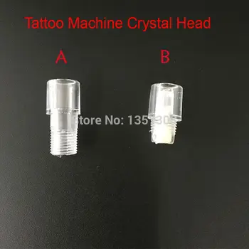 Nemokamas Pristatymas 50pcs tatuiruotė mašina galva kristalų antakių tatuiruotė rašiklio dangtelį stiklo galvos kristalų antakių tatuiruotė mašina priedai