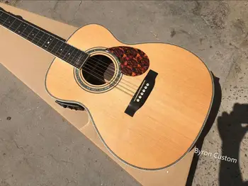 Nemokamas pristatymas, geriausios kokybės gamykla užsakymą OM akustinė gitara ebony fretboard classcial gitara parašas akustine elektrine gitara