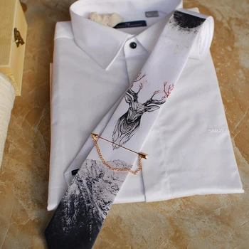 Nemokamas Pristatymas Naujos mados vyras vyriški laisvalaikio Originalus rankų darbo vestuvės gimtadienio unikalus kaklaraištis spausdinti necktie priimančiosios Vakarų