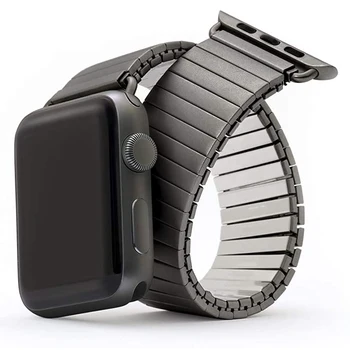 Nerūdijančio Plieno Dirželis Elastinga Apple Watch Band 44mm 40mm 42mm 38mm Watchband už Iwatch 6 5 4 3 Se Juosta Prabangos Reikmenys
