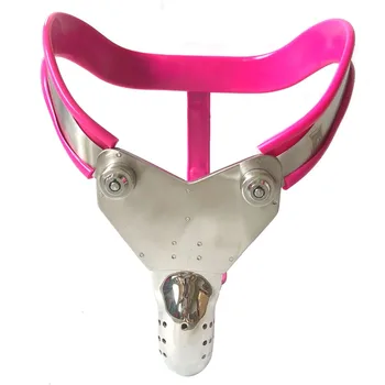 Nerūdijančio Plieno Rožinės spalvos Silikoninis Vyrų Skaistybė Diržas BDSM Bondage Cbt Kelnes Metalo Skaistybės Užrakinti Prietaisą Gaidys Narve Sekso žaisliukai Vyrams