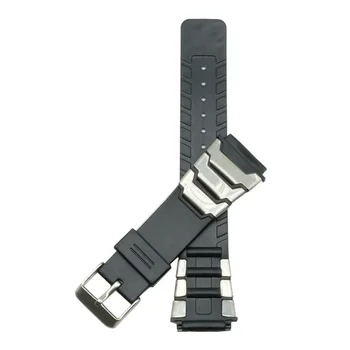 Nerūdijančio Steeel Silikono Guma Žiūrėti Juosta 25mm * 20mm Watchband Nerūdijančio Pin Sagtis Dirželis Riešo Diržas Apyrankė
