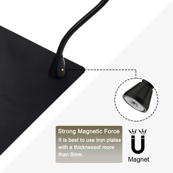 NEWACALOX USB Stiprus Magnetinis 3X Didinamasis Stiklas, LED Šviesos Apšviestas didinamasis stiklas Lanksčios Rankos Skaityti Workbench Litavimo