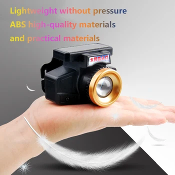 Nešiojamų LED Žibintai Super Šviesus Vandeniui Saulės Indukcijos Mastelio priekinis žibintas Lauko Kempingas, Žygiai Naktį Žvejybos Šviesos Dropship