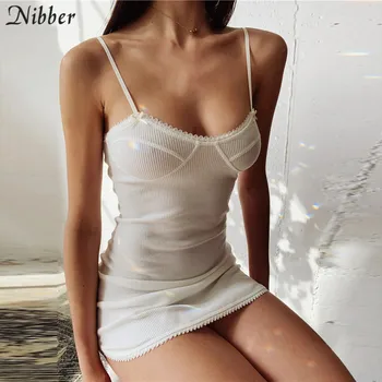 Nibber sexy nėrinių baltas matyti-per mini suknelės moterims 2019 m. vasaros vakarėlis elegantiškas lankas bodycon trumpą suknelę ruožas Slim mujer