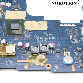 NOKOTION, Skirtas Toshiba Satellite P755 P750 A665 A660 Nešiojamas Plokštė PHQAA LA-6832P REV:2.0 PAGRINDINĖS plokštės HM65 DDR3