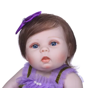 NPK viso Kūno Silikono Vinilo Kūdikių Lėlės Reborn Realus Gyvas 23 colių Naujas Gimęs Kūdikis bebe Bonecas Rebron Dovana Žaislai Mergaitėms