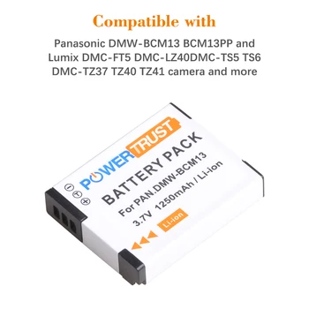 NT-BCM13 NT-BCM13E Baterija ir LED USB Kroviklis skirtas Panasonic Lumix DC-TS7 DMC-FT5 DMC-LZ40 DMC-TS5 DMC-TZ37 DMC-TZ40 DMC-TZ41