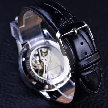 Nugalėtojas Raudona Mados Stilingas Skeleton Diamond Prabangus Dizainas, Mens Watches Top Brand Prabangių Vyrų Riešo Žiūrėti Mechaninis Laikrodis Laikrodis