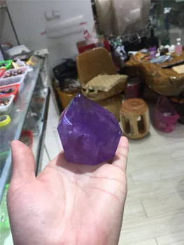 Nuostabus akmuo natūralus tamsiai violetinė akmuo ametistas crystl lazdelė gydymo akmuo kristalas netaisyklingos formos lazdelė kaip dovaną