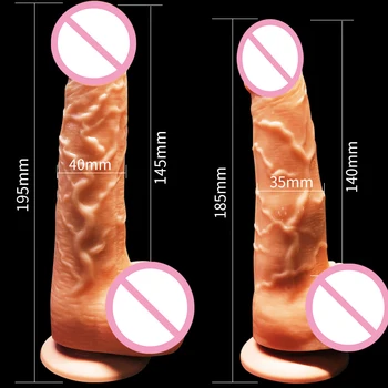 Nuotolinio Valdymo Tikroviškas Dildo, Vibratoriai Šildymo Lankstus Penis Penis Siurbtukas Sekso Žaislas Moterims Masturbacija Suaugusiųjų Produktas