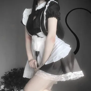 OJBK Naujas Seksualus, Saldus Lolita Dress Japonijos Kambarinės Kostiumas Anime Cosplay Kawaii Kavos Baras Vienodas Halloween Apranga Moterims Naujas