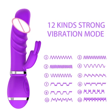 OLO 12 Greičiu Sekso žaislai Moterims, G Spot Vibratorius Klitorio Stimuliatorius Rabbit vibratorius Tikroviškas Dildo, Vibratoriai