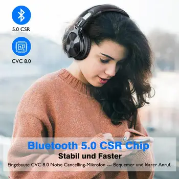 Oneodio Pro-C Belaidės Ausinės Su Mikrofonu 80H Grojimo Bluetooth 5.0 Sulankstomas Deep Bass Stereo Ausines, PC Telefono
