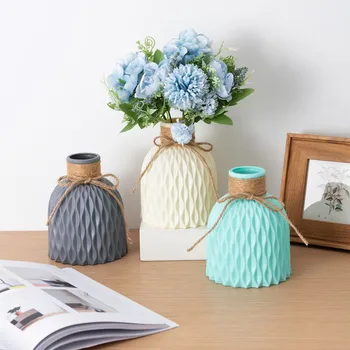 Origami Plastikinės Vazos Gėlių kompozicijų Imitacija Keramikos Vazonas Vaza Europos Vestuvių Šiuolaikinės Rotango-tarsi Namų Dekoro
