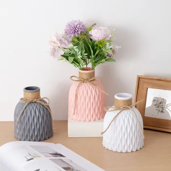 Origami Plastikinės Vazos Gėlių kompozicijų Imitacija Keramikos Vazonas Vaza Europos Vestuvių Šiuolaikinės Rotango-tarsi Namų Dekoro