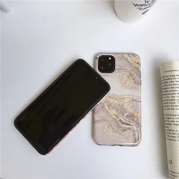 Origina Siliconel Marmuro Atveju iPhone, 11 Pro Max Case Cover 