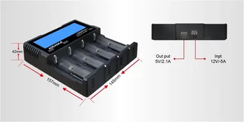 Originalus ADEASKA SQ4 PLIUS LCD Ekranas USB Sparčiai Protingas Įkroviklis Li-ion/IMR/LiFePO4/Ni-MH 18650 26650 Baterijos Kroviklis