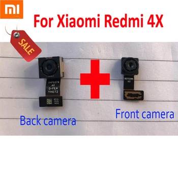 Originalus Atgal, Didelis Pagrindinis Galinio vaizdo kamera Modulis Flex Kabelis Xiaomi Redmi 4X MAE136 Mažas Susiduria priekinė kamera Pakeitimo