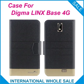 Originalus! Digma LINX Bazės 4G Atveju 5 Spalvų Mados Prabangių Ultra-plonas Flip Odos Apsauginis Dangtelis Digma LINX Bazės 4G