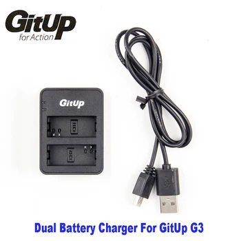 Originalus Dvigubas Lizdas Baterijos įkroviklio GitUp G3 Duo Git3 Veiksmų Atsarginę Kamerą, Baterijos Kroviklis, Skirtas DV AC Adapteris