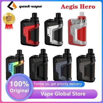 Originalus Geekvape Aegis Herojus Pod Vape Rinkinys 1200mAh Baterija 45W MOD & 4ml Pod MTL DT Vaping E Cigarečių Vs Aegis Padidinti / Vilkite X
