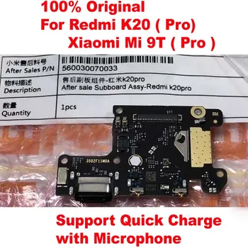 Originalus Geriausi Greito Įkrovimo Valdybos Xiaomi Mi 9T Redmi K20 Pro USB Kištuku Įkrovimo Kroviklis Dork Jungtis, Mikrofono Flex Kabelis