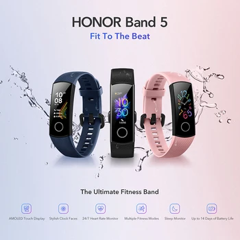 Originalus Huawei Honor Band 5 Smart juosta Kraujo Deguonies Realiu Laiku Širdies ritmo Monitorius 0.95