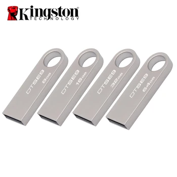 Originalus Kingston mini USB 2.0, USB atmintinė 32GB Pen Drives 16GB 8GB Metalo Medžiagos DTSE9H Flash USB Stick PenDrives