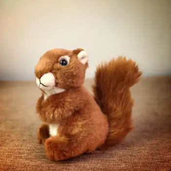 Originalus Mielas Raudonosios Voverės Simulative Laukinių Gyvūnų, Minkšti Kimštiniai Pliušinis Žaislas Lėlės Gimtadienio Dovana Vaikams, Kūdikių Dovanų