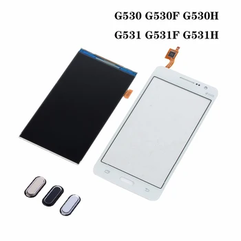 Originalus Samsung G530 G530H G530F G531 G531H G531F LCD Ekranu ir Jutikliniu Ekranu, skaitmeninis keitiklis Jutiklis + Home mygtuką